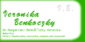 veronika benkoczky business card